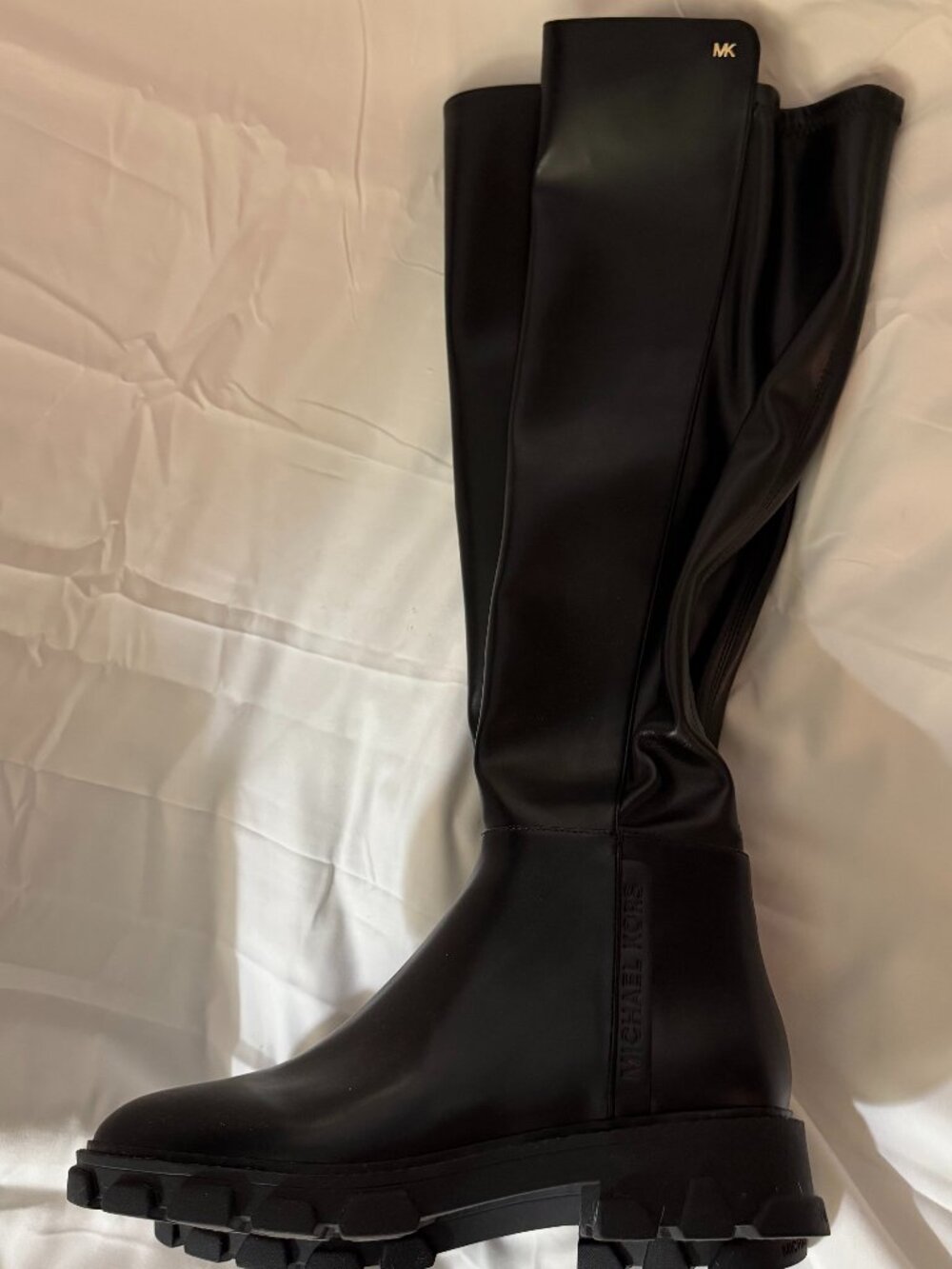 Super tall Michael Kors Black Leather Boots  Size 8 NWOT
